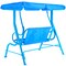 Costway Kids Patio Swing Chair Children Porch Bench Canopy 2 Person Yard Furniture blue